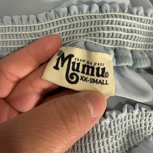 Show Me Your Mumu Hacienda Maxi Dress, Light Blue, XXSmall - Picture 4 of 5